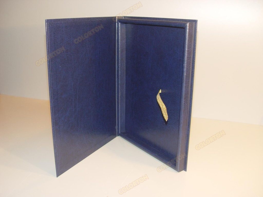 Изображение стандартной коробки темно-синей раскрытой